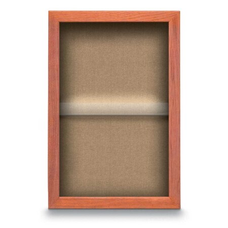 United Visual Products Indoor Enclosed Combo Board, 48"x36", Black Frame/Grey & Blue Spruce UVCB4836B-GREY-BLSPRU